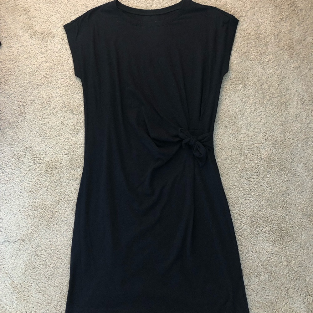 Black sun dress with knot front detail
